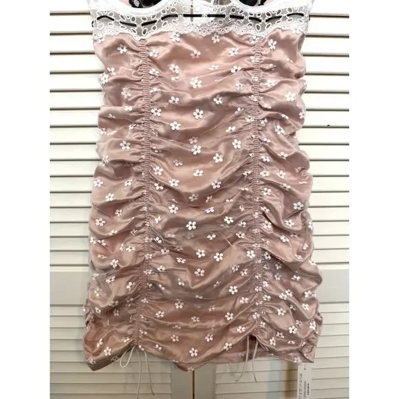 Love & Lemons X Victoria Secret Floral Festival Lace Bustier Daisy Mini Dress-XS - Picture 4 of 8